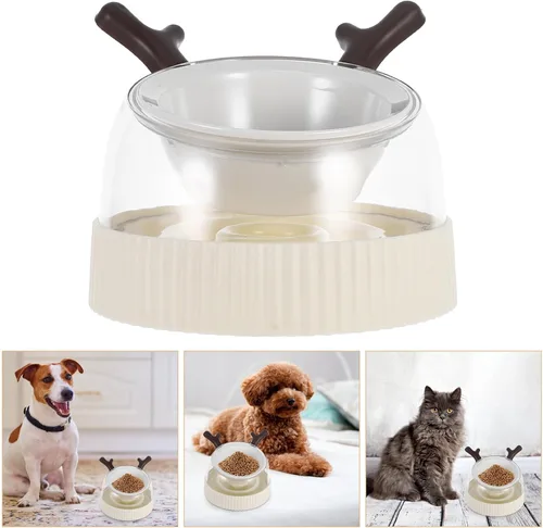 Vista 9 de Ceramic Slow Feeder Bowl for Dogs and Cats, Elevated Design