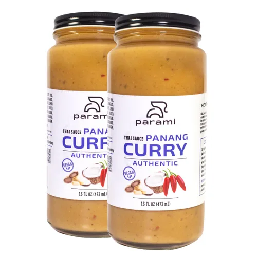 Vista 29 de Parami Salsa de curry tailandés tamaño 16 onzas (sin gluten, sin lácteos, sin nueces) (paquete de 1, verde)