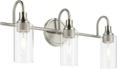 Vista 23 de Kichler Kavi - Lámpara de tocador de baño de 3 luces, bronce champán Champagne bronce