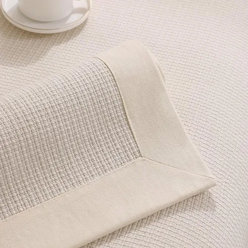 Vista 2 de Funda de sofá de lino de algodón, moderna, simple, de doble cara, reversible, funda para sofá modular, protector de muebles para sofá de 3 cojines