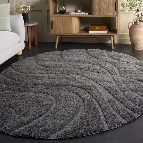 Vista 71 de Safavieh Florida Shag Collection - Alfombra de área de 2 x 3 pies, color crema/beige, diseño geométrico, felpa de 1.2 pulgadas de grosor, ideal