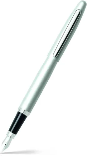 Vista 13 de Sheaffer VFM - Pluma estilográfica con acabado mate negro, detalles cromados, con punta mediana
