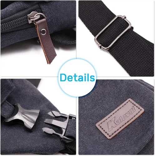 Vista 2 de Kalevel Mochila cruzada de viaje al aire libre, bolsa de hombro casual para hombres y mujeres, Ciclismo