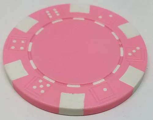 Vista 2 de Fichas de póquer - (25) Molde de dados rosa 0.41 oz compuesto de arcilla