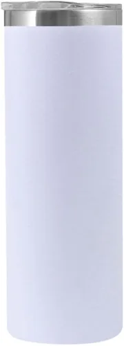 Vista 10 de Muka Vaso delgado de acero inoxidable de 20 onzas, vaso recto con recubrimiento en polvo, color negro 20 oz capacity, Slim profile, Double wall