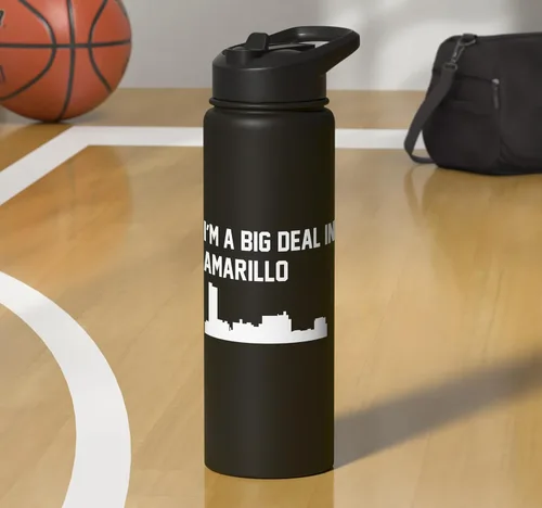 Vista 7 de I'm A Big Deal In Amarillo Stainless Steel Insulated Water Bottle
