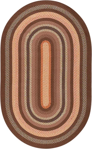 Vista 10 de Safavieh Braided Collection BRD313A tapete de lana hecho a mano color café, Algodón Marrón (Brown/Multi)