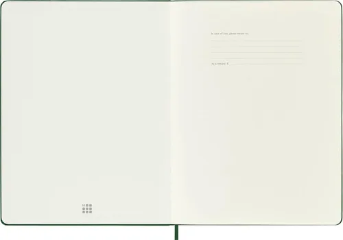Vista 4 de Cuaderno Moleskine, extragrande, a rayas, verde mirto, tapa dura (7.5 x 9.75).