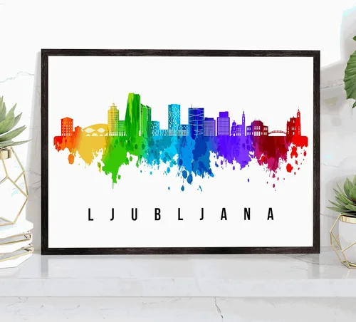 Vista 36 de Póster de Kazan Skyline Rusia, pintura de paisaje urbano de Kazan, póster de Rusia, paisaje urbano de Kazán y estampado de monumentos, arte de pared