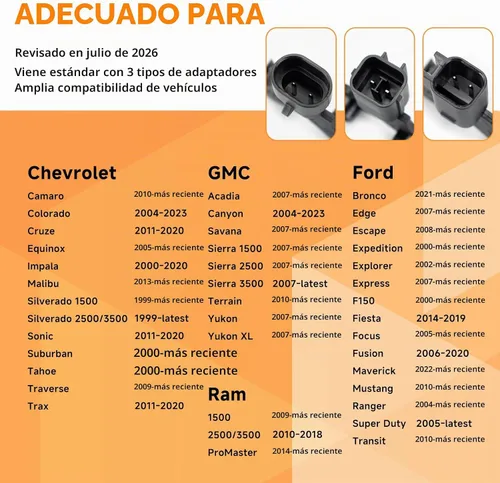 Vista 3 de Bocina de coche para Chevy Silverado Tahoe Suburban Cruze GMC RAM Compatible con bocina Chevy
