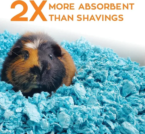 Vista 5 de Carefresh - Ropa de cama para mascotas de papel natural azul 99% libre de polvo para mascotas pequeñas con control de olores, 10 L