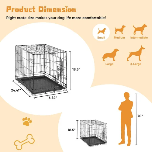 Vista 5 de kejector Jaulas para perros de 24 pulgadas