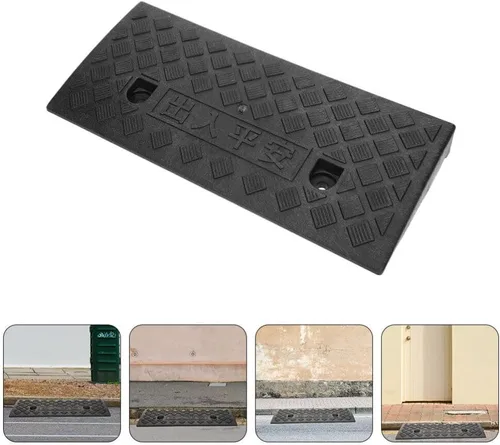 Vista 3 de Healifty Rampa de goma para silla de ruedas, rampa de umbral industrial, rampa para bordillos, rampas para bordillos, rampas de inclinación
