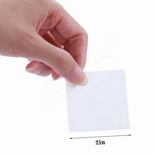Vista 3 de 1300 piezas de removedor de esmalte de uñas de gel para arte de uñas sin pelusas, almohadilla de algodón con 2 piezas de cutícula de doble cabeza