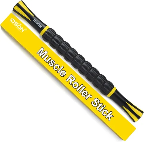 Vista 8 de IDSON - Rodillo muscular para atletas - Palos de masaje corporal - Masajeador de rodillos musculares para aliviar el dolor muscular, calambres