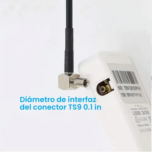 Vista 7 de Bingfu Antena 4G LTE Mini Soft Whip TS9 (paquete de 2) compatible con Verizon AT&T T-Mobile Sprint 4G LTE Mobile Hotspot MiFi Router Celular Módem
