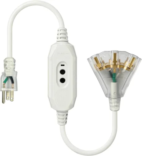 Vista 41 de EP Cable de extensión de 3 pies, 12/3 SJTW 3 tomas de corriente eléctrica Negro