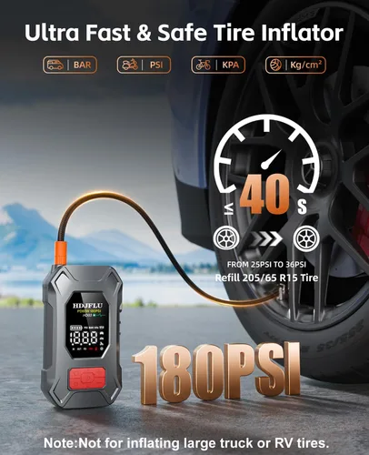Vista 3 de Arrancador de salto 7500A con compresor de aire 180PSI, refuerzo de batería Grey