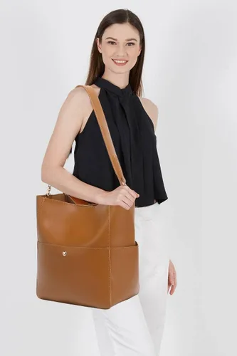 Vista 6 de Bolsos de cubo para mujer, de piel sintética, con 2 correas ajustables para guitarra, bolsas Hobo para mujer