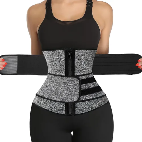 Vista 7 de KIWI RATA Entrenador de Cintura de Neopreno para Sauna Corsé Cinturón de Sudor para Mujeres Banda Ceñidora de Compresión para Entrenamiento Fitness