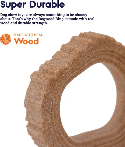 Vista 4 de Petstages Dogwood Ring - Juguete masticable para perros, pequeño (paquete de 2)