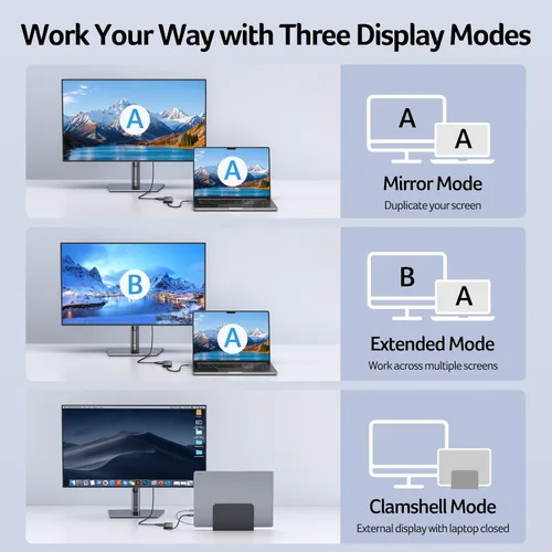 Vista 8 de Acer Hub USB C, adaptador USBC 5 en 1 a HDMI con 4K @60Hz para portátil/Mac