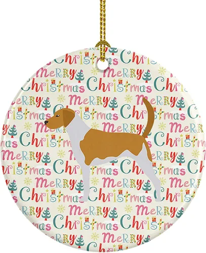 Vista 41 de Caroline's Treasures Affenpinscher - Adorno de cerámica con texto en inglés "Merry Christmas", multicolor para colgar en el árbol de Navidad