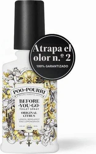Vista 2 de Poo-Pourri - Spray para inodoro antes de ir, aroma cítrico original, 4 onzas líquidas