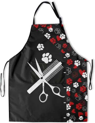 Vista 49 de Delantal con bolsillos, delantales para mujeres y hombres, delantal de cocina para cocinar, jardinería, servidor, camarera, pintura