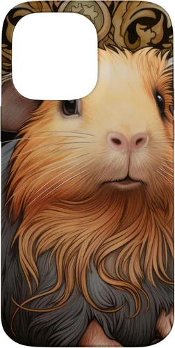 Vista 21 de iPhone 16 Guinea Pig Art Nouveau Abstract Case