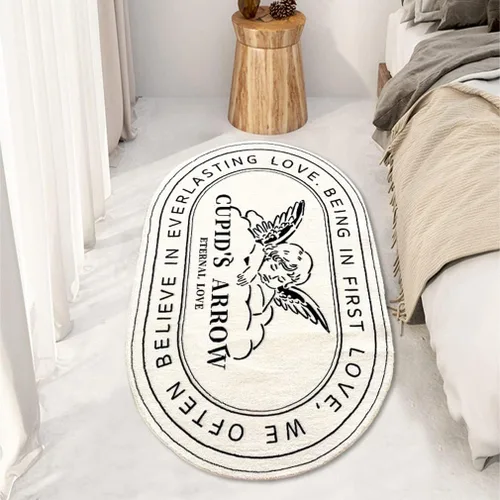 Vista 3 de Alfombra de baño ultra suave y pequeña, antideslizante, ovalada, de dibujos animados, para bañera, súper absorbente, lavable, gruesa, felpudo