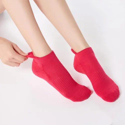 Vista 12 de Calcetines de yoga con dedos de pilates con empuñaduras para mujer, antideslizantes, acolchados, florales, calcetines tobilleros para baile de ballet