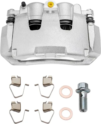 Vista 6 de Detroit Axle - Pastillas de Freno Delantero Izquierdo Reemplazo de Pinza de Disco para Dodge Ram 1500 Dakota Mitsubishi Raider - Juego de 3 piezas