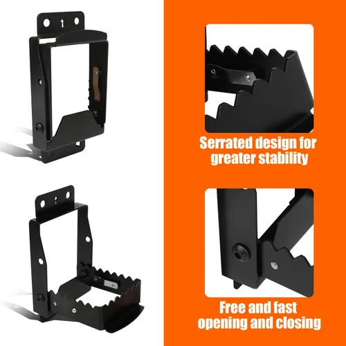 Vista 4 de Reposapiés de pasajero para cuatrimoto resistente, reposapiés para pasajero trasero, antideslizante, 4 ruedas, reposapiés plegable universal