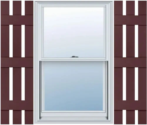 Vista 33 de Mid America Board and Batten - Persiana estándar de vinilo con 3 tablas espaciadas de 12 pulgadas (1 par) - 12 x 55 002 negro
