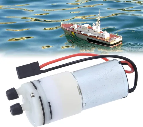 Vista 3 de Estink RC Boat Metal 3-6V 370 Bomba de refrigeración por agua en miniatura con motor, bajo ruido, enchufe JR para barcos RC Motor de refrigeración