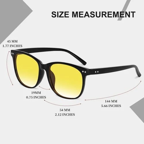 Vista 3 de HAOLOTA Gafas de conducción de visión nocturna polarizadas HD amarillas tintadas antideslumbrantes para hombres y mujeres