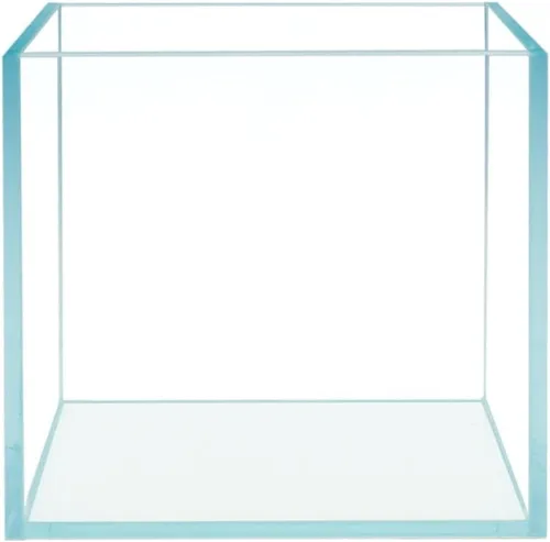 Vista 9 de Nano Tall - Tanque de peces sin marco de hierro bajo en hierro, extra transparente con estilo de aire flotante, para acuarios o terrarios