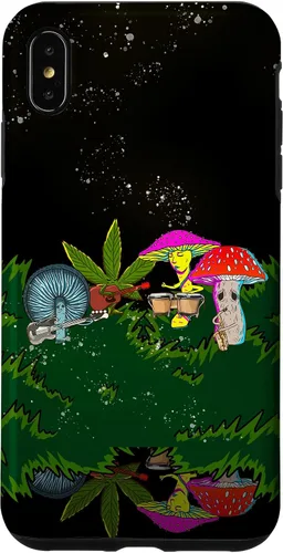 Vista 11 de Jamming Mushrooms Weed - Carcasa para iPhone 17, diseño psicodélico de cannabis 420