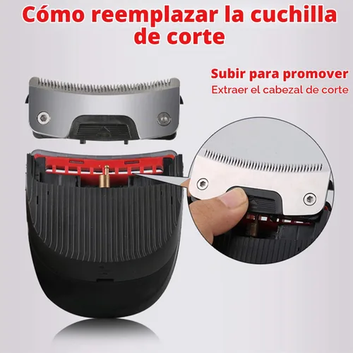 Vista 6 de Kit de corte de pelo de corte automático para hombres, kit de corte de pelo con 9 peines limitados, cortadora de pelo eléctrica inalámbrica