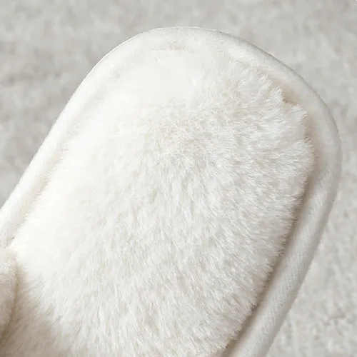 Vista 2 de kissxiaoya Smile Face Slippers for Women Men, Retro Soft Plush Lightweight Smile Face House Slippers, Indoor Outdoor Cozy Trendy Slip-On Slipper