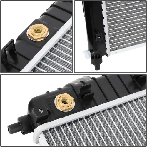 Vista 4 de DNA Motoring OEM-RA-13097 Radiador de núcleo de aluminio estilo OE de 1 fila compatible con 09-11 Pontiac G3 / Aveo5 AT, 23-5/8 pulgadas de ancho x