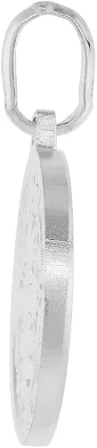 Vista 3 de Collar con medalla de San Benito de plata de ley de 0591in para mujeres y hombres 916 pulgadas redondo Italia 40 a 240in Plata esterlina Sin gemas