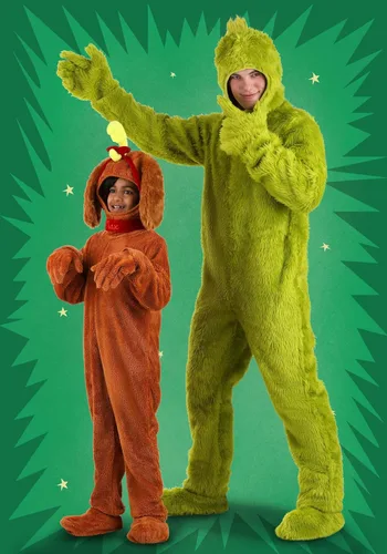 Vista 4 de Disfraz de Dr. Seuss Grinch de cara abierta para adultos