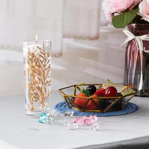Vista 5 de WILLBOND 30 piezas de flores artificiales para velas flotantes, flores flotantes, rellenos de jarrones para centros de mesa, mini relleno de flores