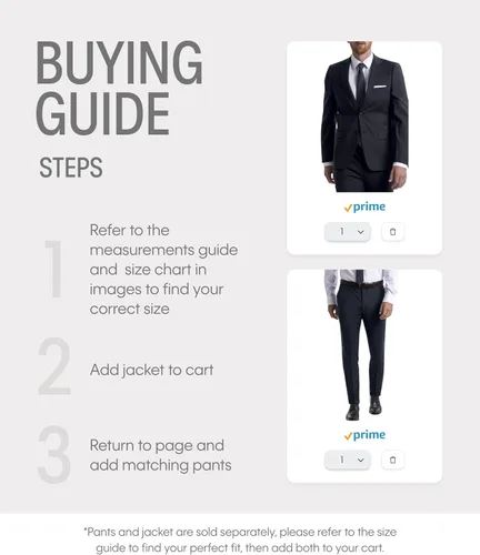 Vista 4 de Calvin Klein Traje elástico ajustado para hombre por separado, selección de tallas de chaqueta y pantalón personalizado