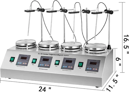 Vista 2 de Magnetic Stirrer for Laboratory with Adjustable Speed and Temperature Digital Display Magnetic Mixer with Hot Plate and Stir Bar Digital(4)