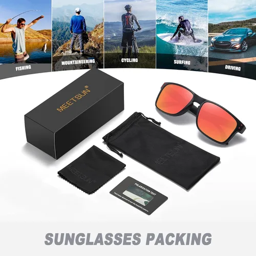 Vista 7 de MEETSUN Polarized Sunglasses for Men Women Classic Sports Fishing Driving Sun Glasses UV400 Protection