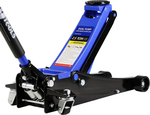 Vista 12 de LKTART Gato hidráulico de piso de 2 toneladas de bajo perfil para automóvil con rango de elevación de pistón único 3.3"-15.2