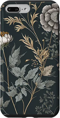 Vista 12 de iPhone 16 Cute Flowers Vintage Botánico Floral Ilustración Case